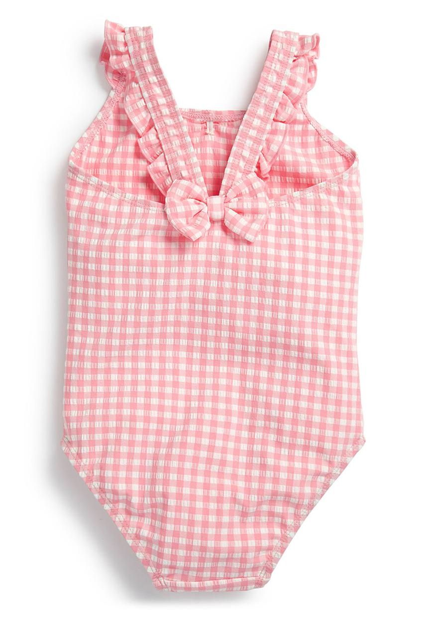 Next - Gingham Swimsuit Pale Pink