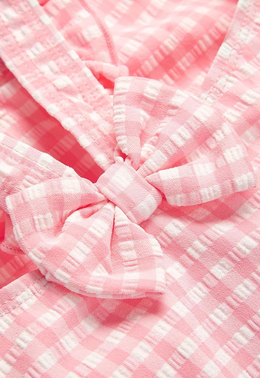 Next - Gingham Swimsuit Pale Pink