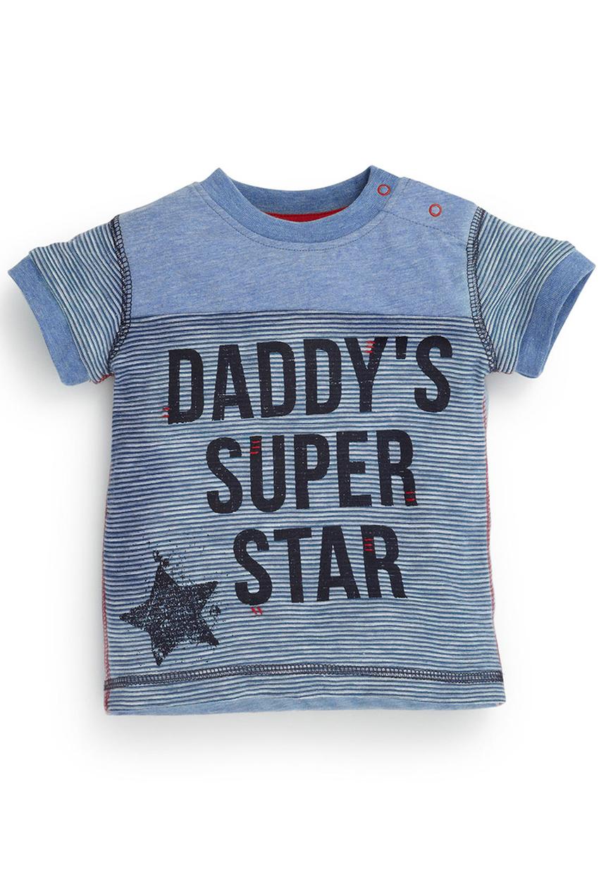Next - Short-sleeve dad T-shirt Mid blue