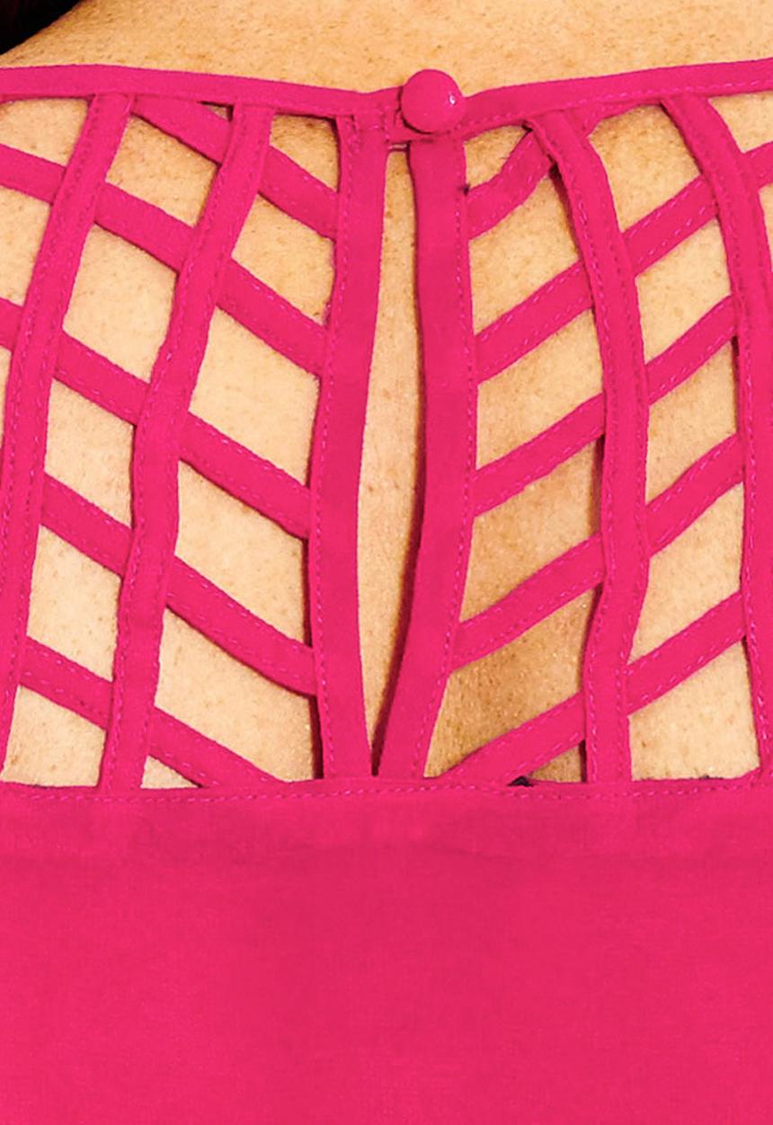 City Chic - Cami with cut-out detail dark Pink