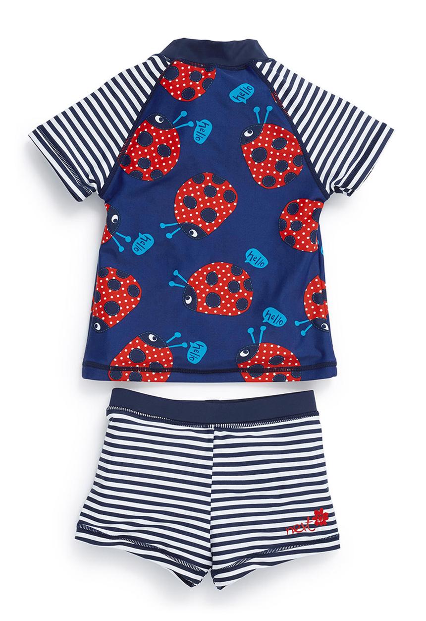 Next - Ladybird Print Sunsafe Suit Multi-Colour