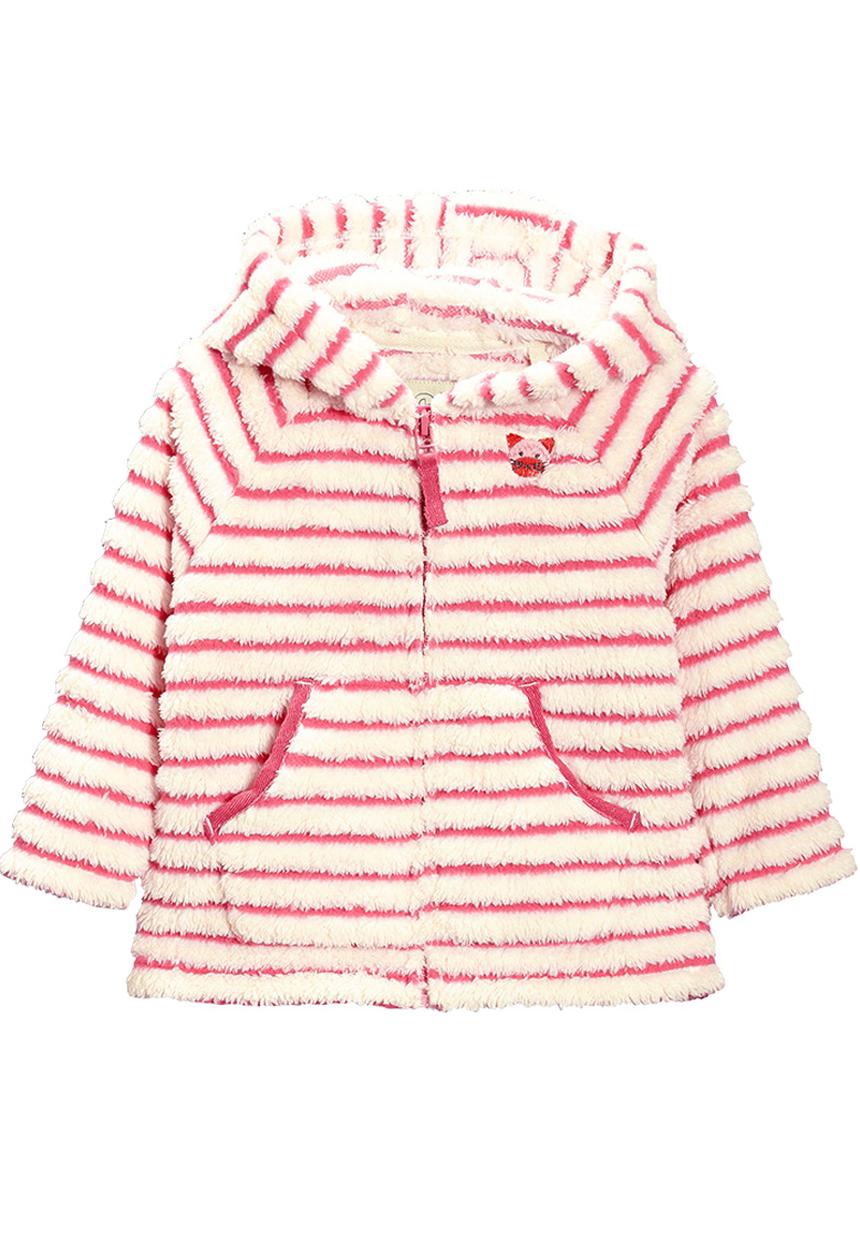 Next - Stripe Fleece Zip Through Hoody Multi-colour