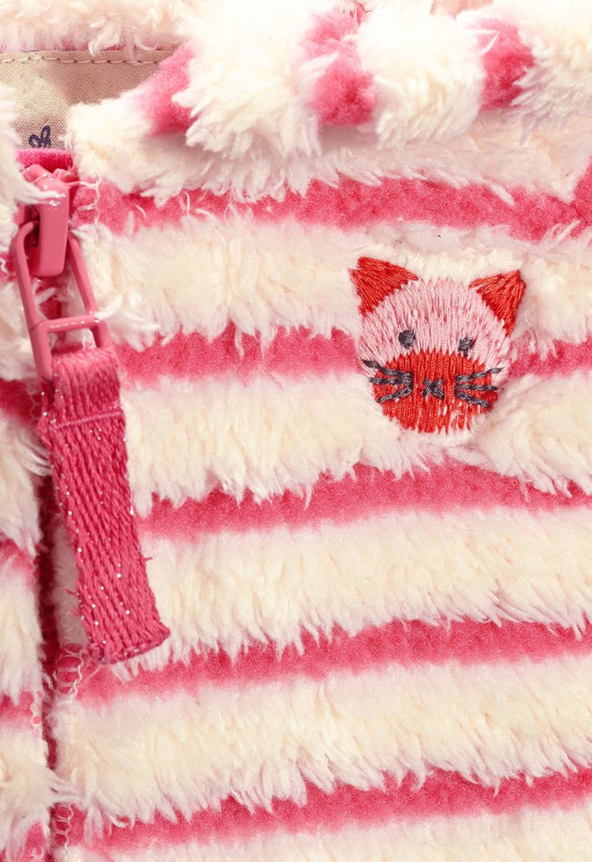 Next - Stripe Fleece Zip Through Hoody Multi-colour