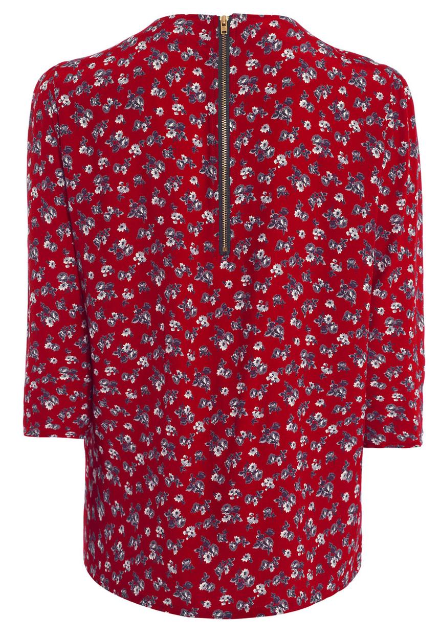 Next - Floral printed top Red