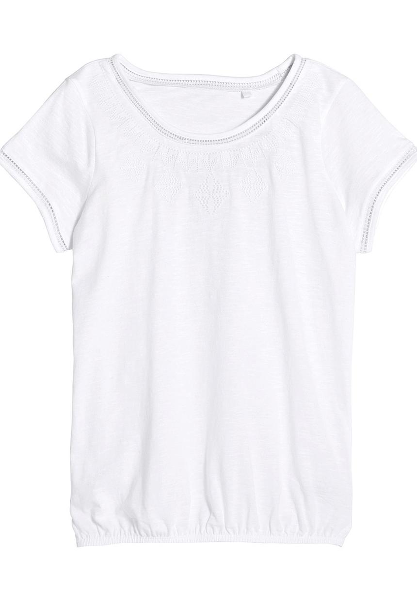 Next - Bubble hem top White