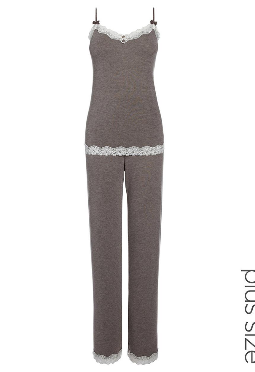 Next - Lace pyjama set Grey