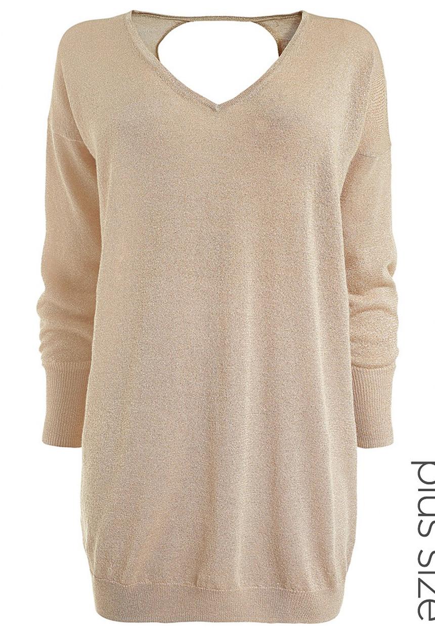 Next - Metallic Back Detail Sweater Neutral