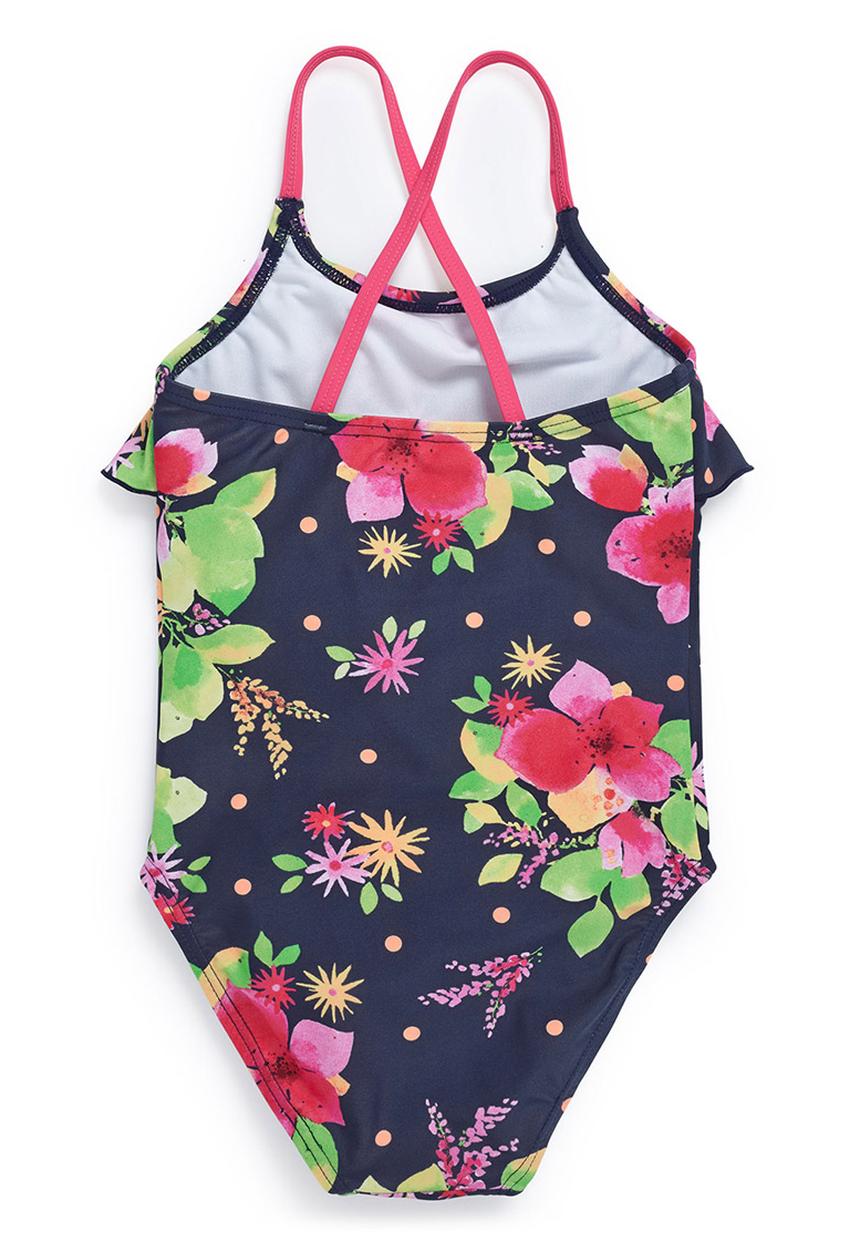 Next - Floral Frill Swimsuit Multi-Colour