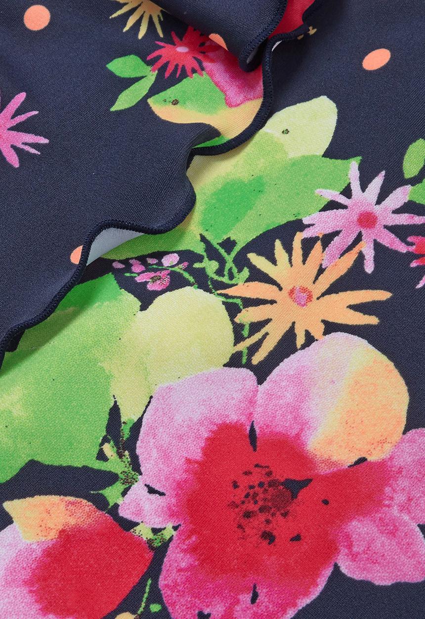 Next - Floral Frill Swimsuit Multi-Colour