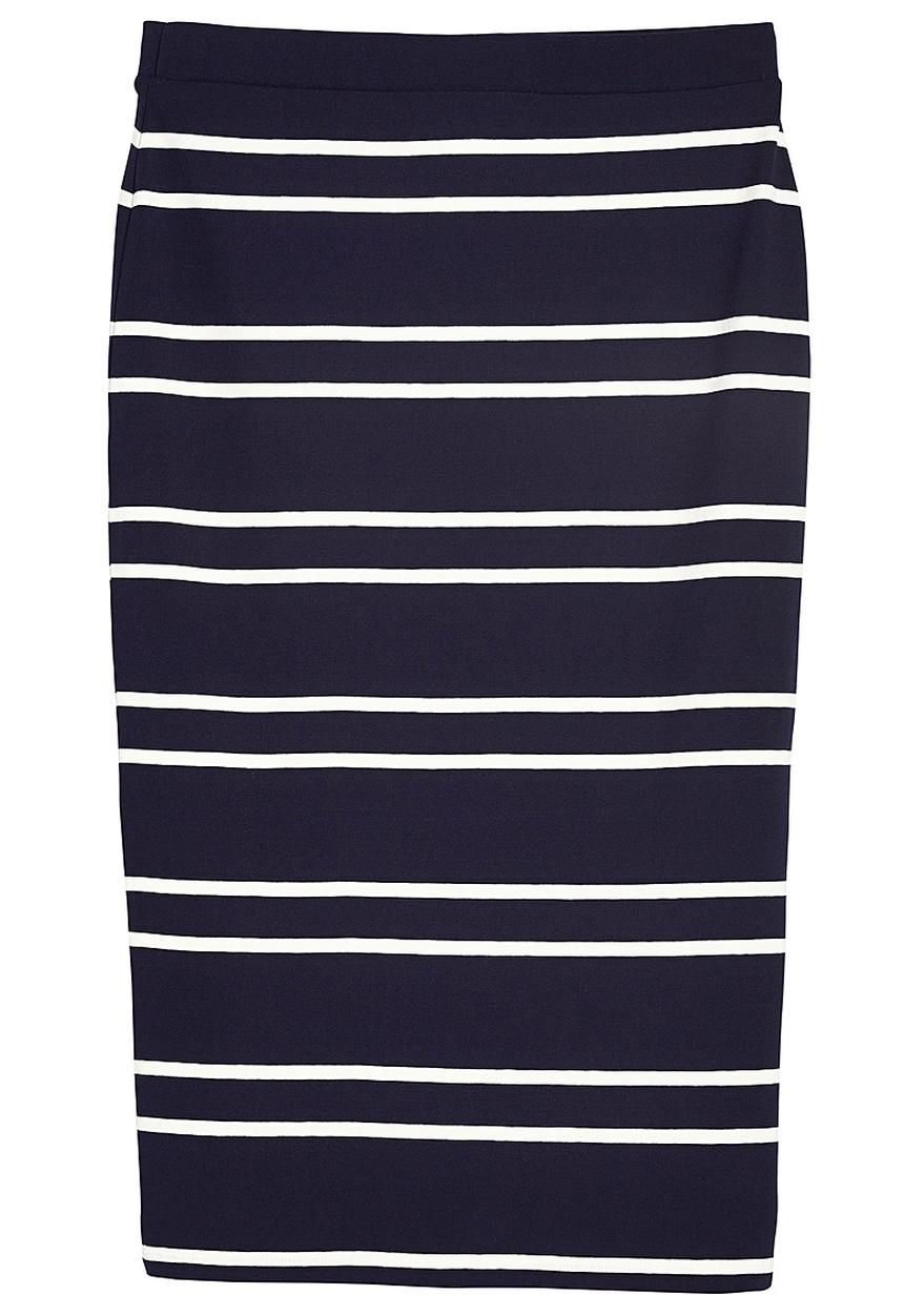 Next - Navy striped tube skirt Navy