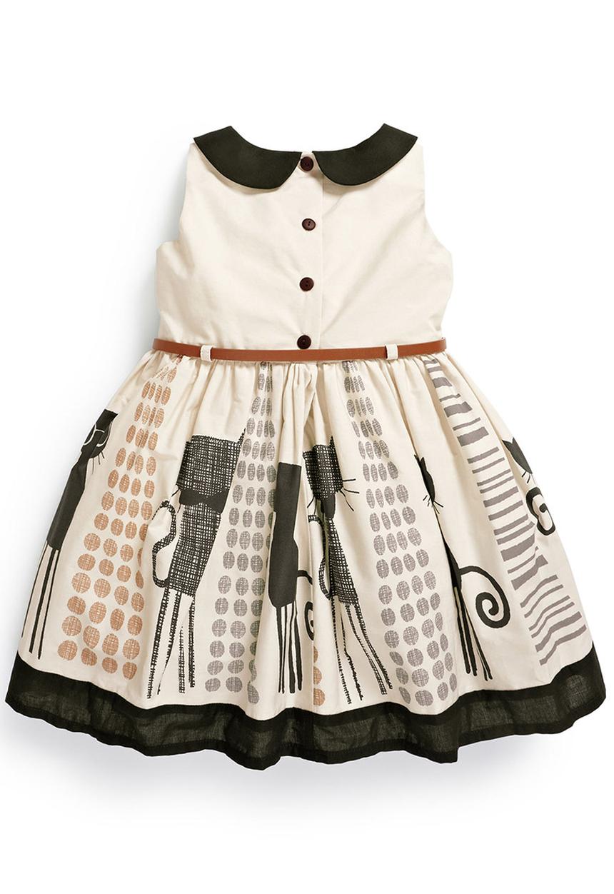 Next - Cat Scene Dress Black/White