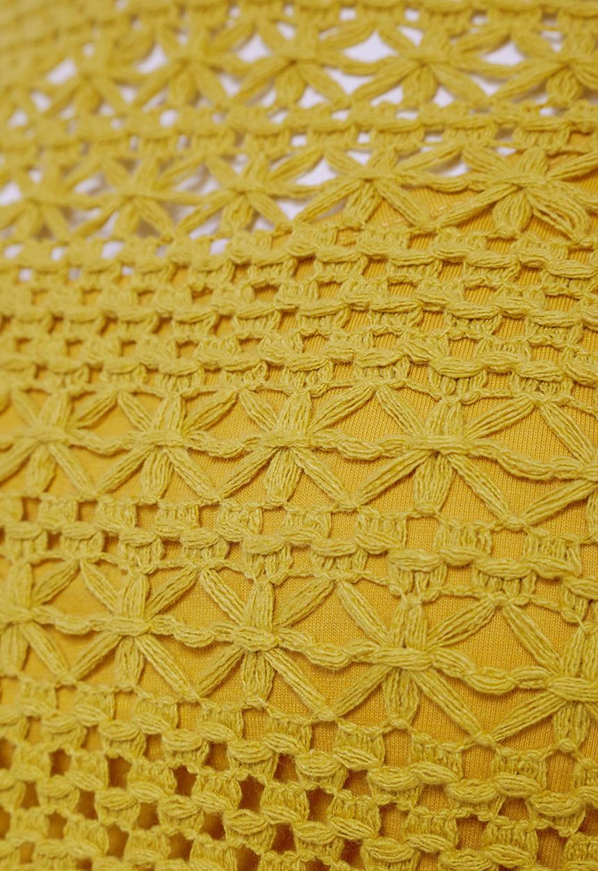 Next - Crochet tunic in ochre Yellow