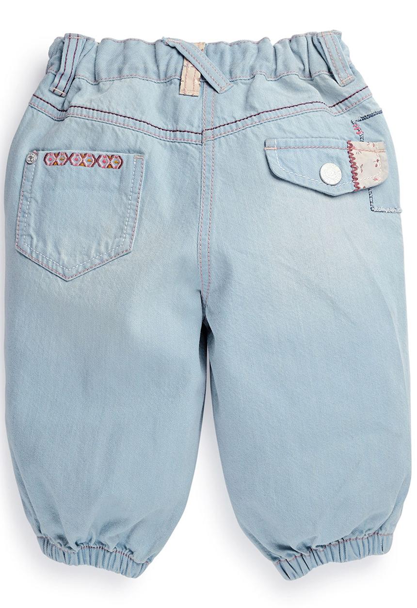 Next - Girl Embroidered Denim Crops Pale Blue