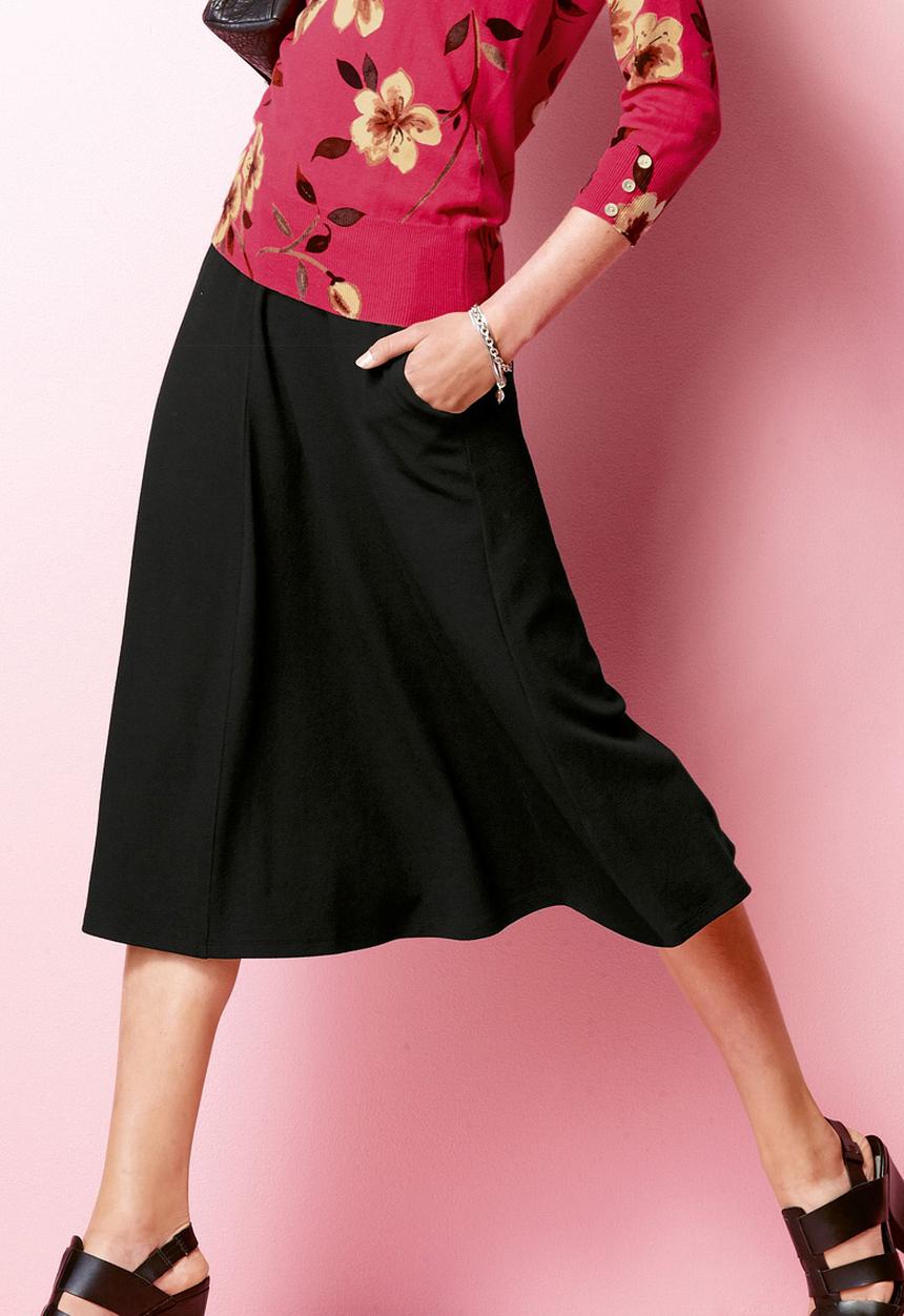 Next - Textured midi skirt in black Black
