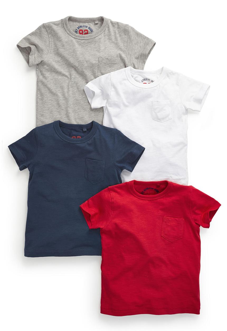 Next - Plain T-Shirts 4-Pack Multi-Colour