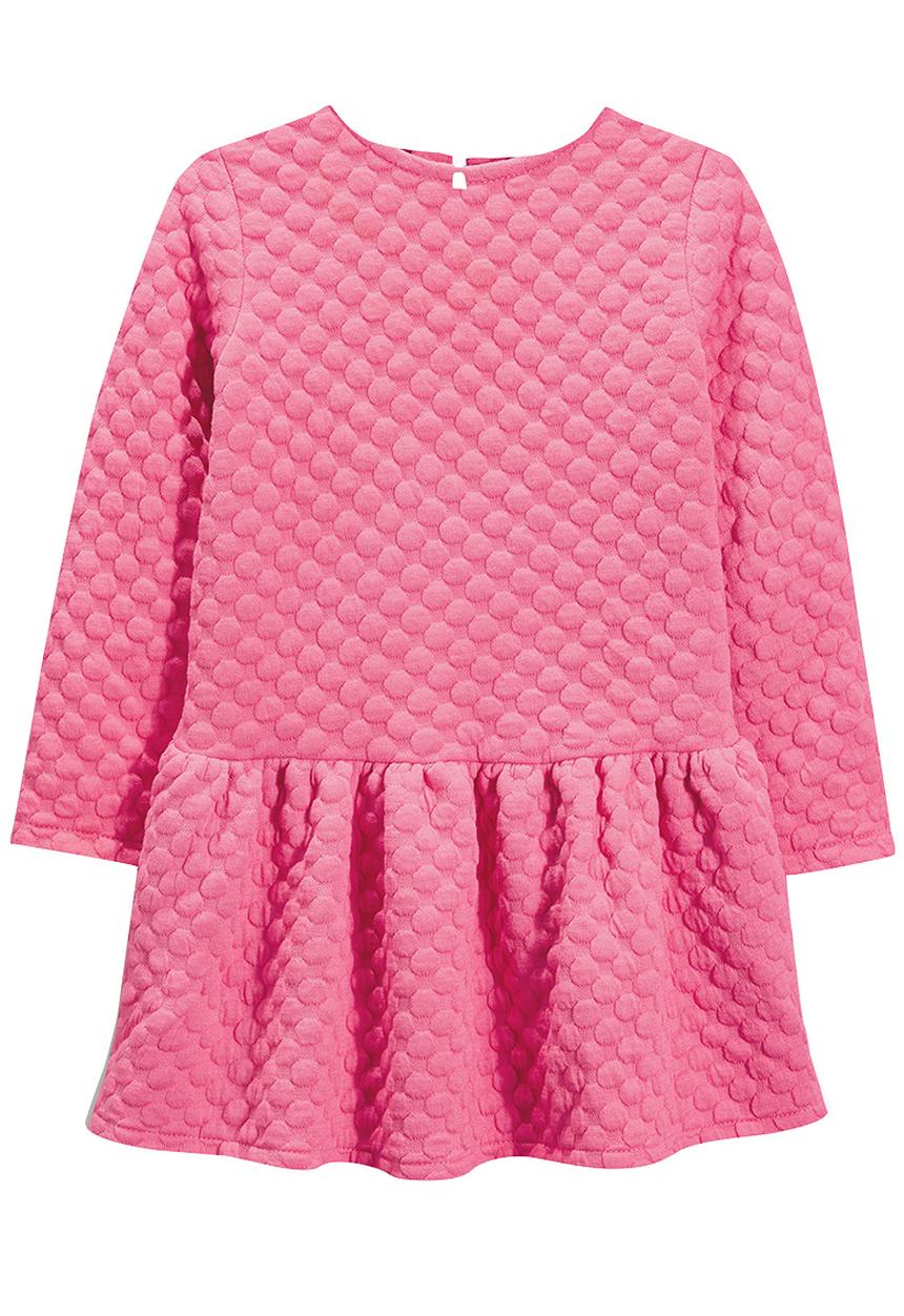 Next - Spot Textured Dress Mid Pink