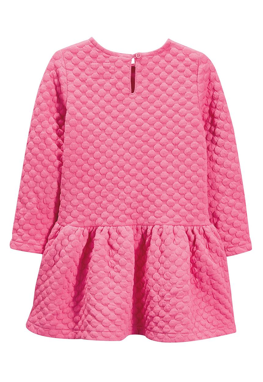 Next - Spot Textured Dress Mid Pink