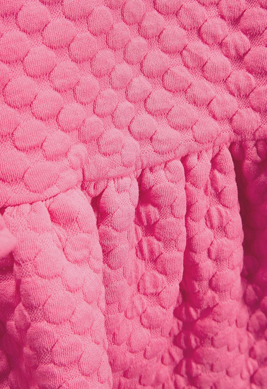 Next - Spot Textured Dress Mid Pink
