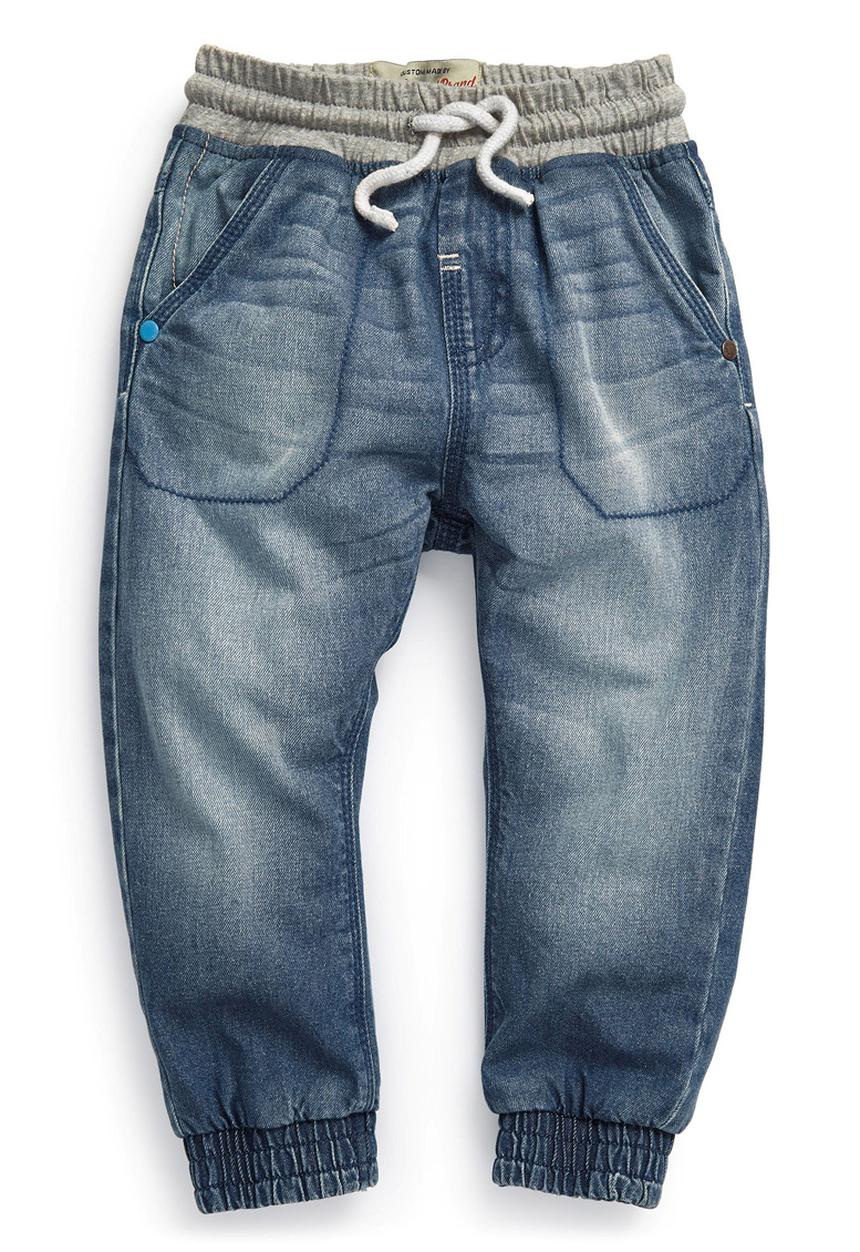 Next - Rib Waist Jeans Mid Wash Mid Blue