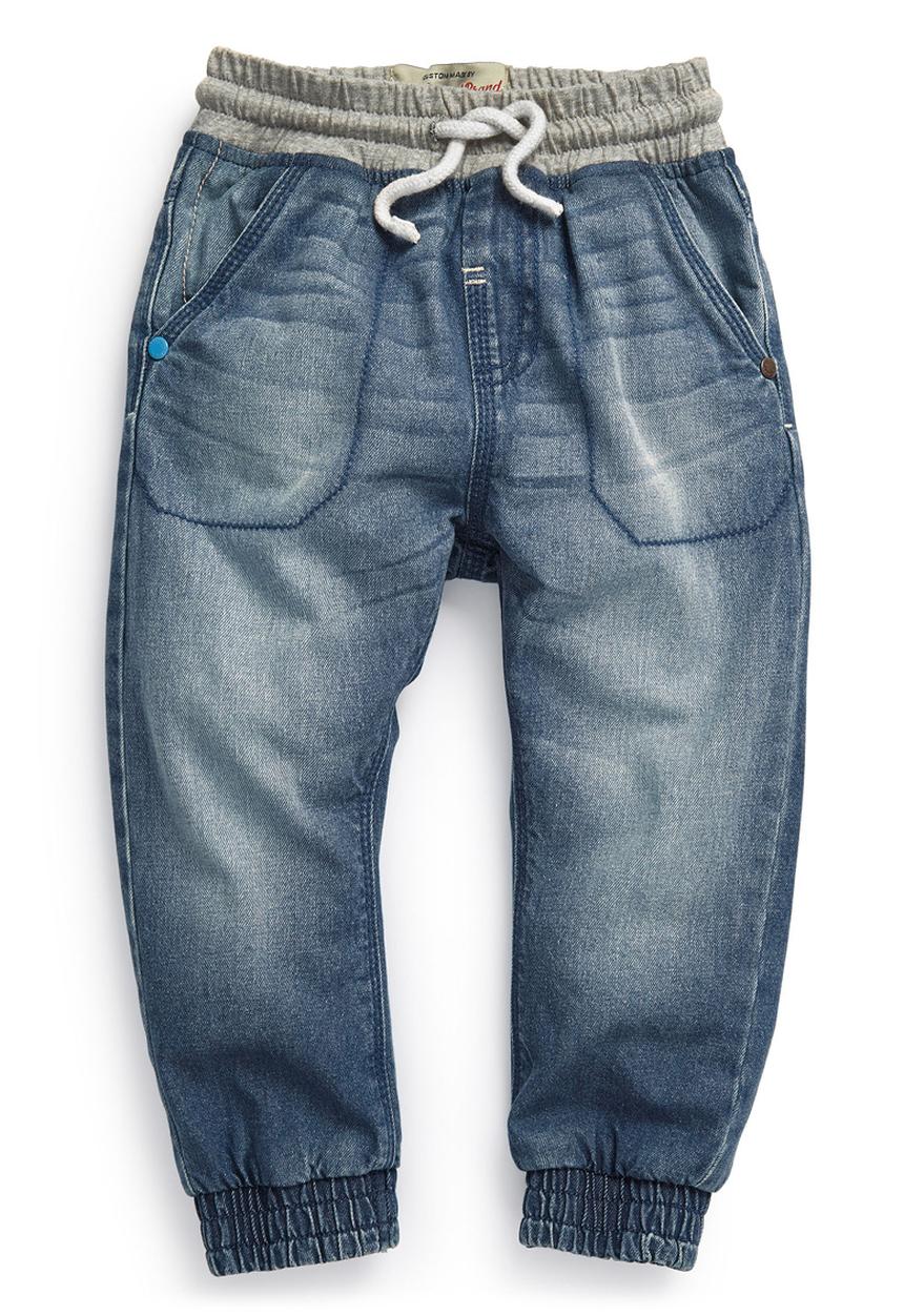 Next - Rib Waist Jeans Mid Wash Mid Blue