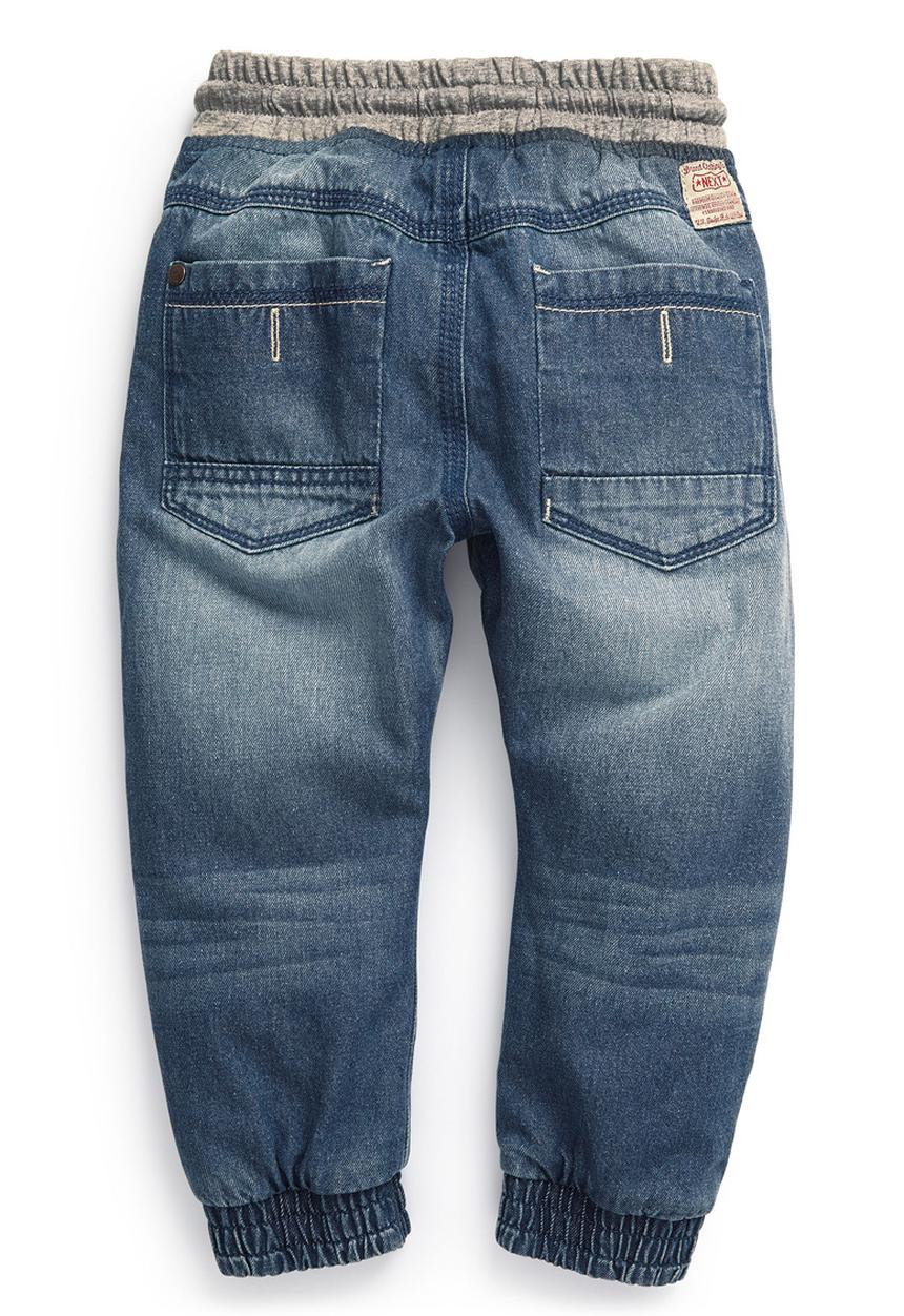 Next - Rib Waist Jeans Mid Wash Mid Blue