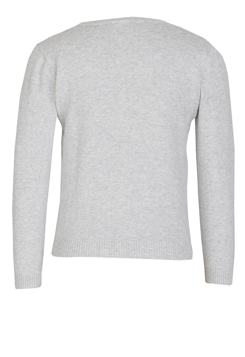 Pop Candy - Bow Cardigan Grey