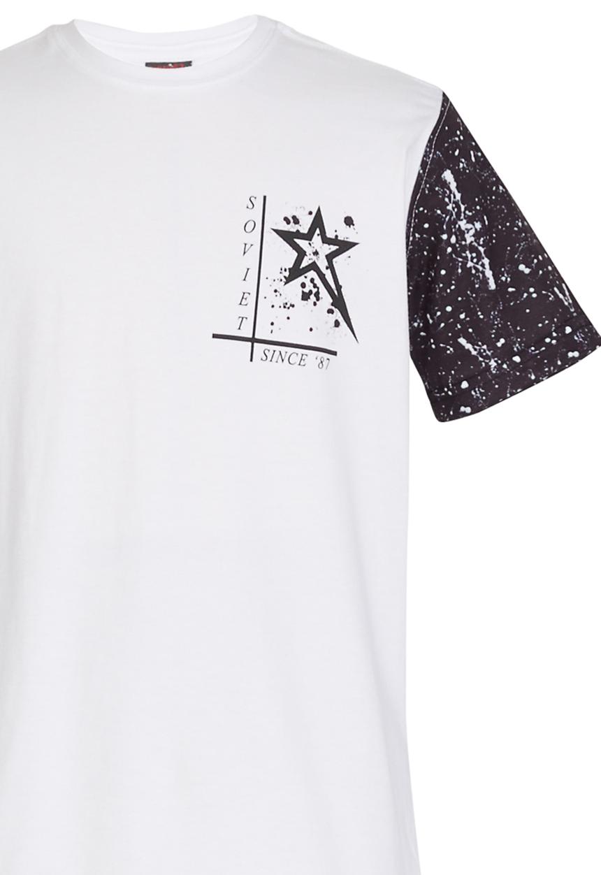 SOVIET - Printed Crew Neck Tee White