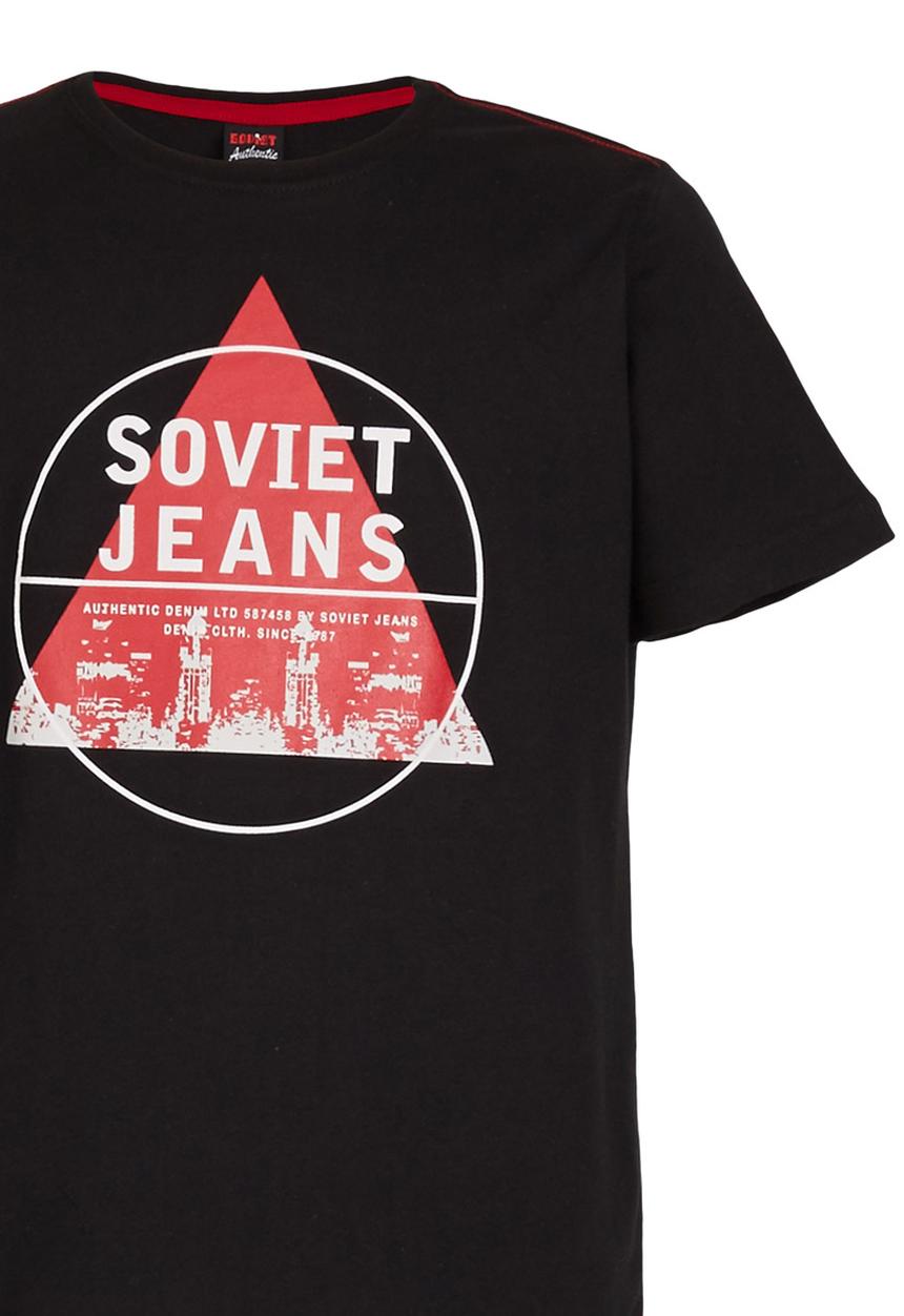 SOVIET - Boys Printed Tee Black