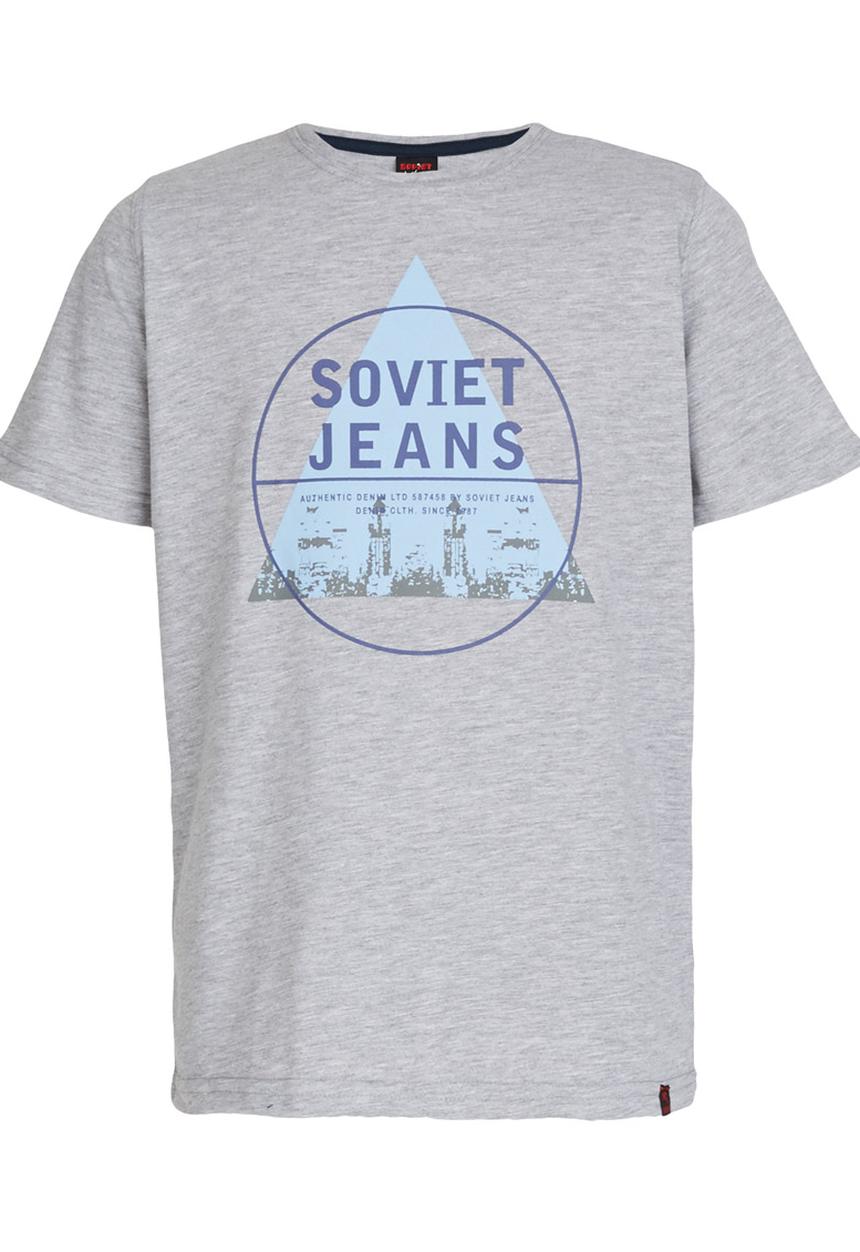 SOVIET - Boys Printed Tee Grey