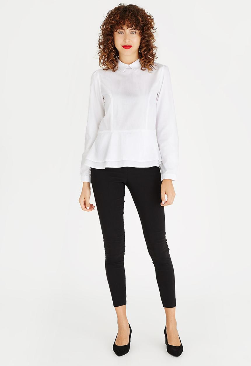 edit - Peplum Shirt White