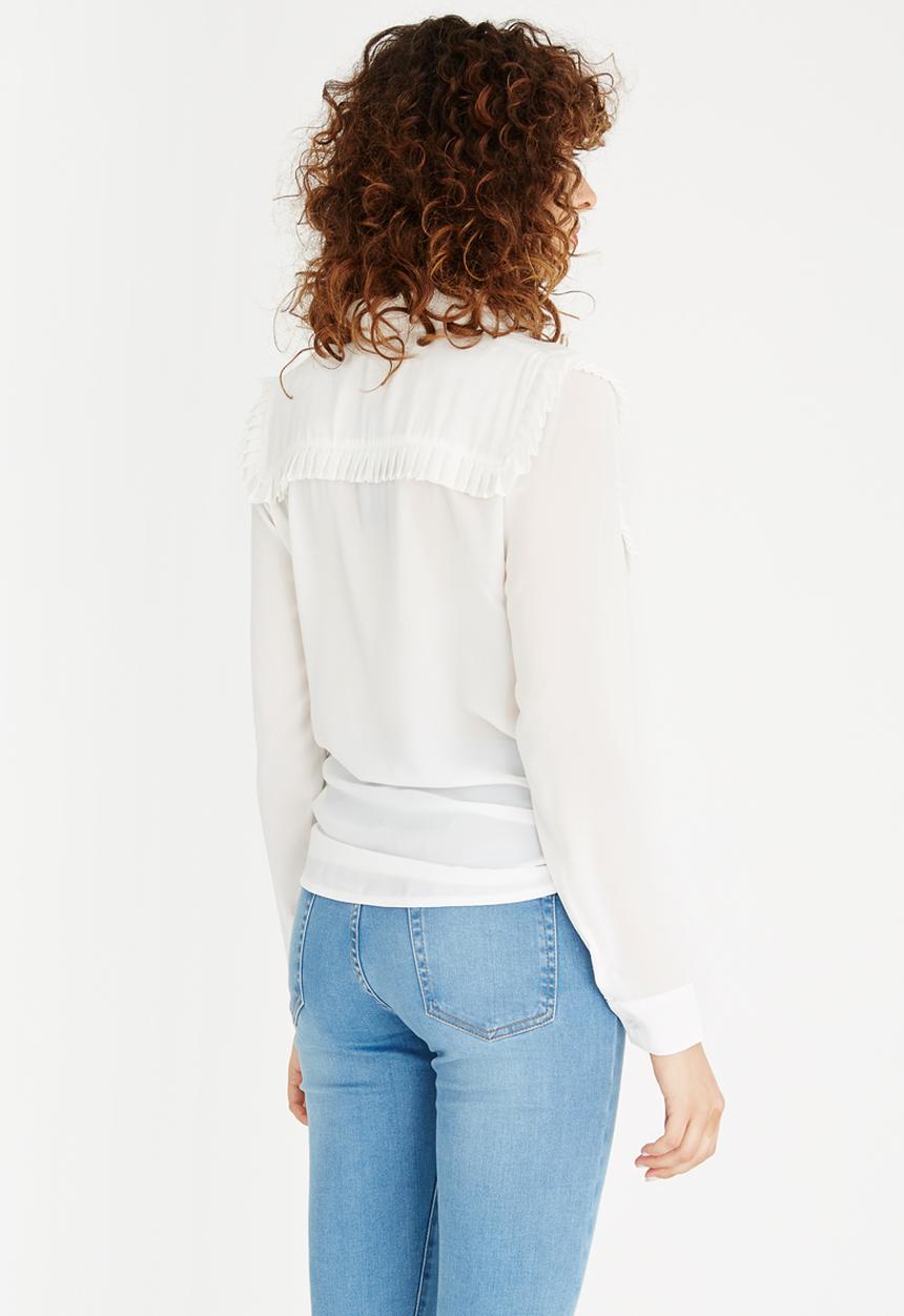 STYLE REPUBLIC - Pleat Detail Blouse Off White