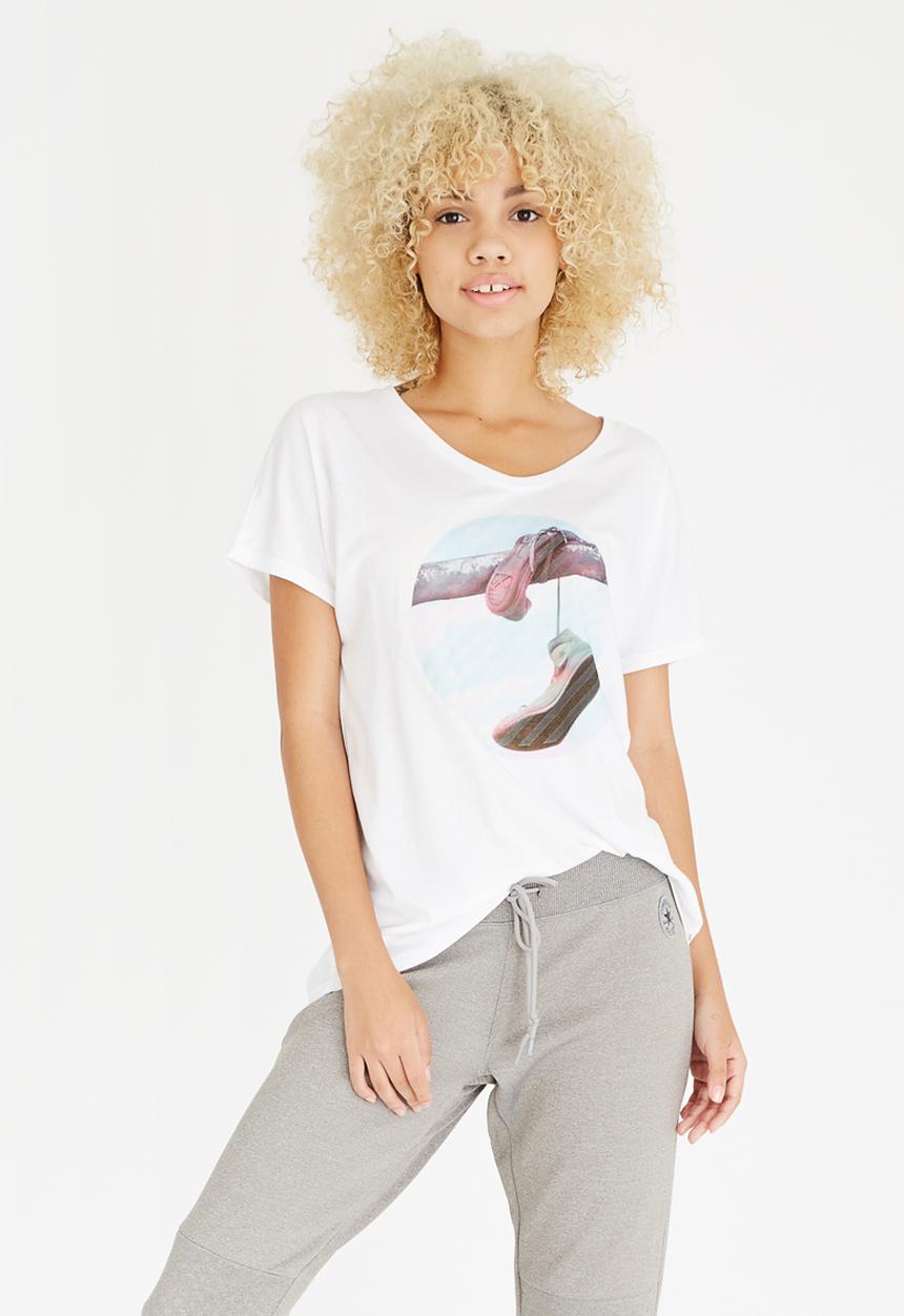 Converse - Striped Hanging Sneaker Tee White
