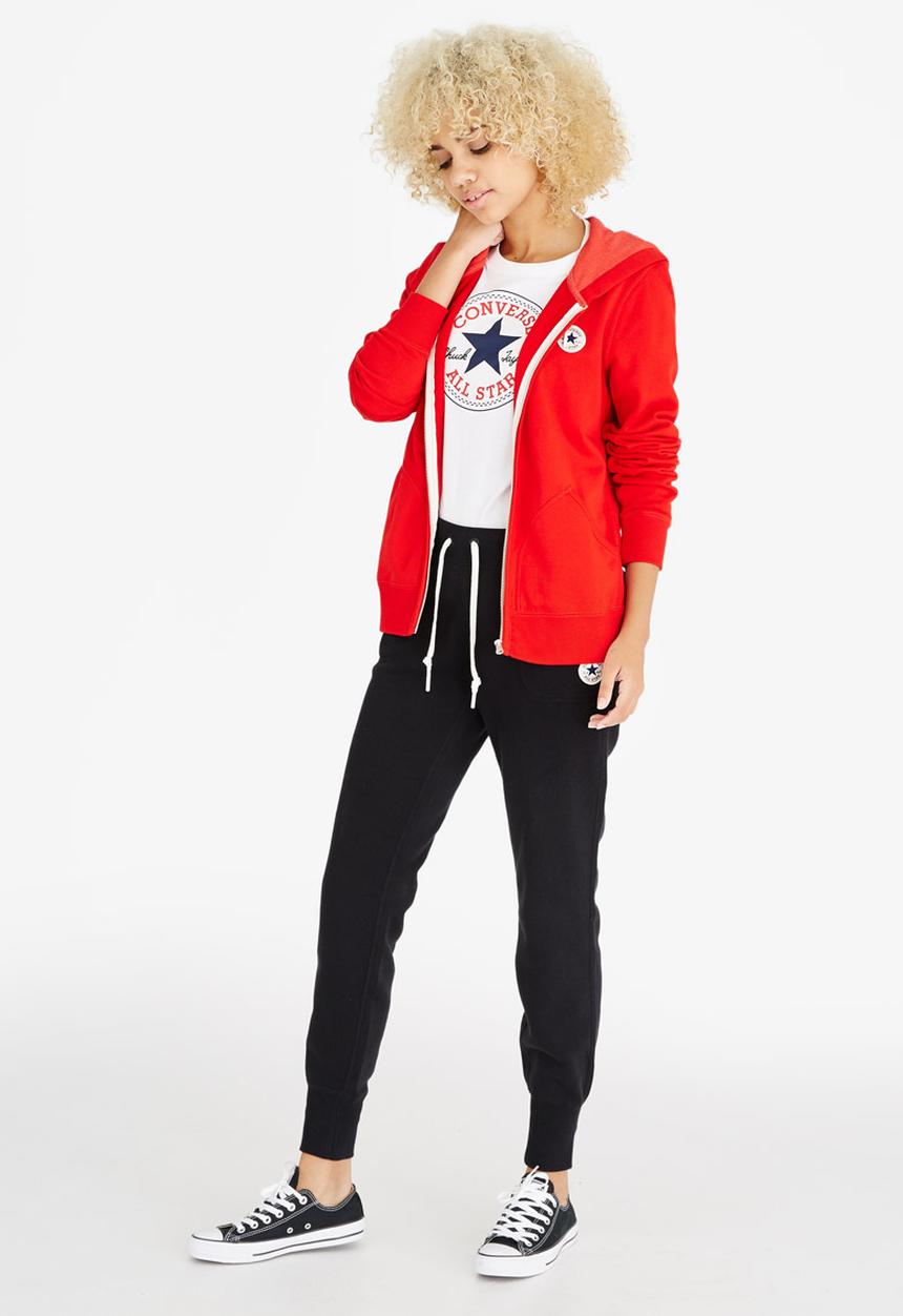 Converse - Full Zip Hoodie Red