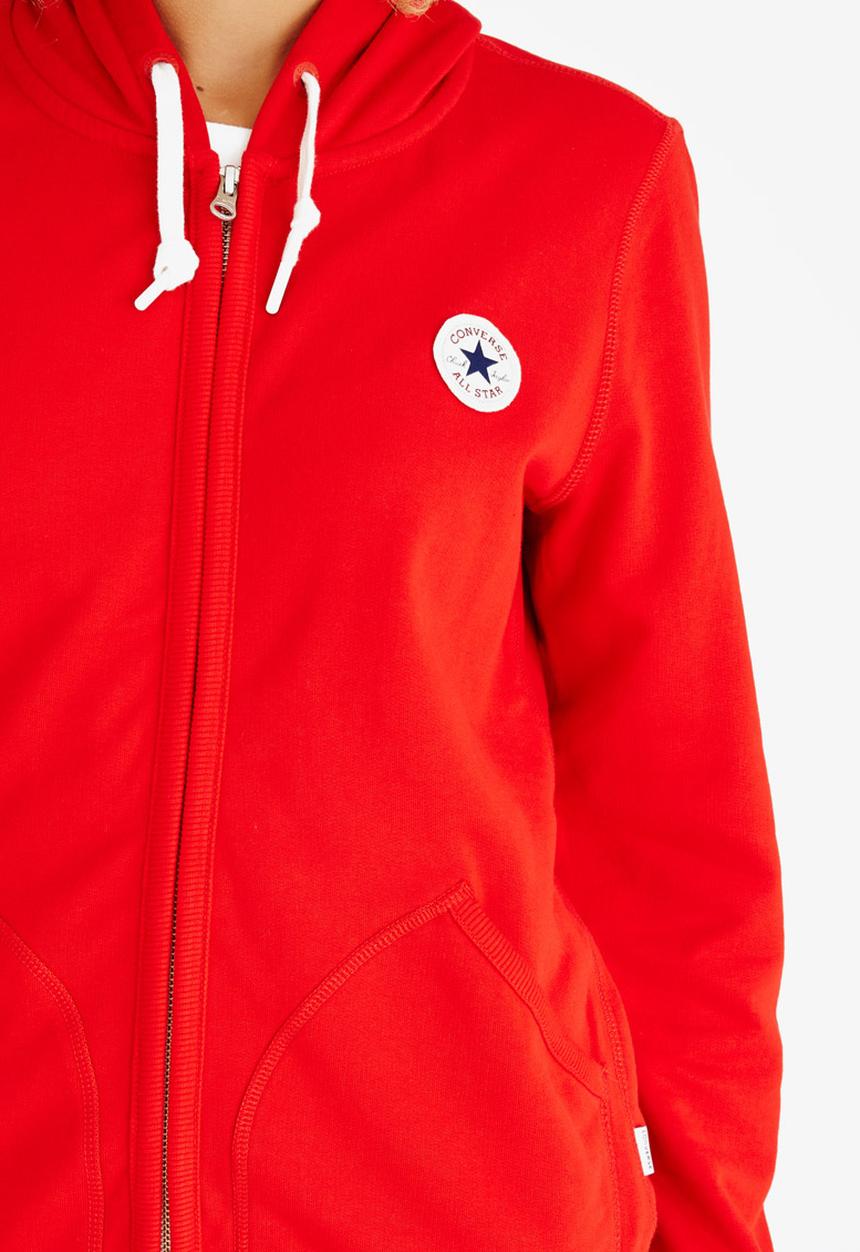Converse - Full Zip Hoodie Red