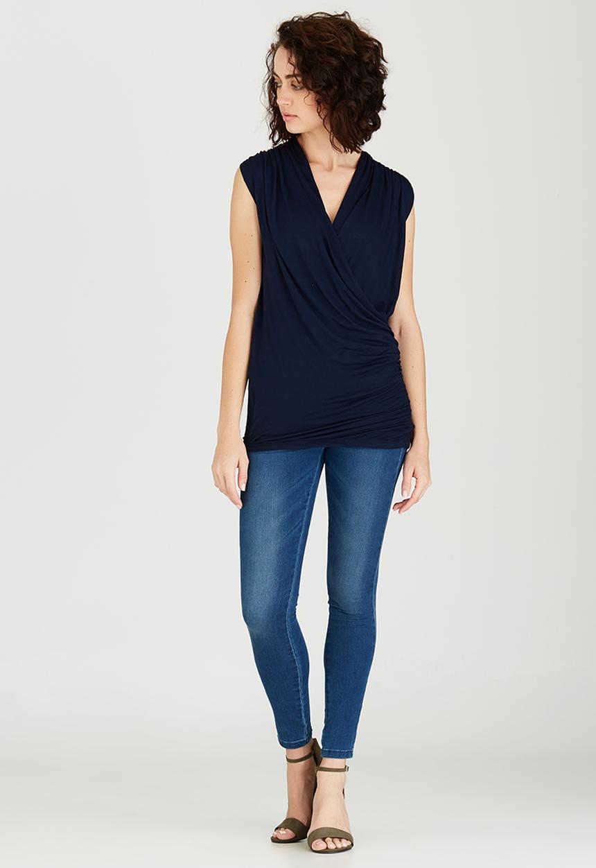 edit - Cross-over Top Navy