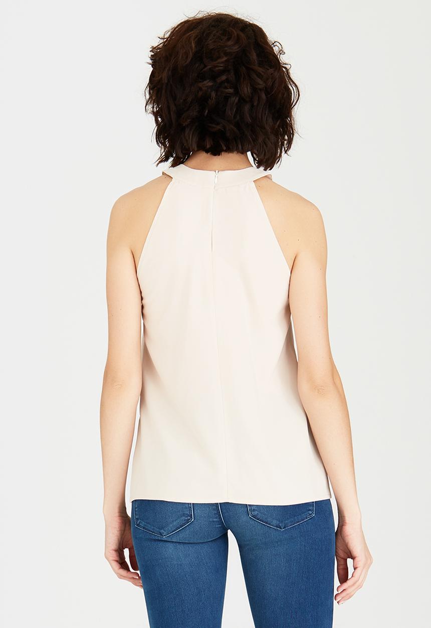 edit - Woven Halterneck Top Stone