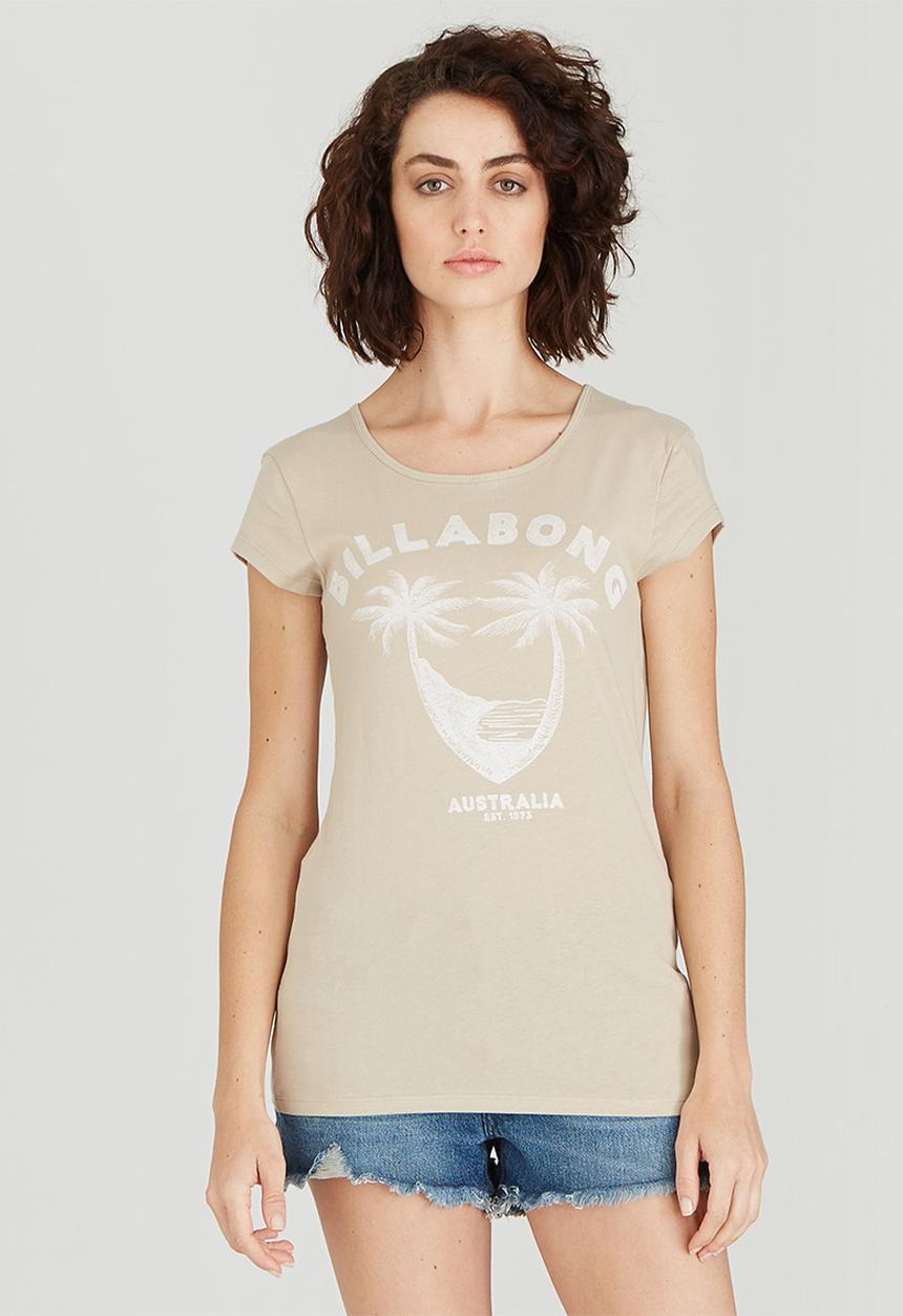 Billabong  - Beach Waves Staple Tee Stone