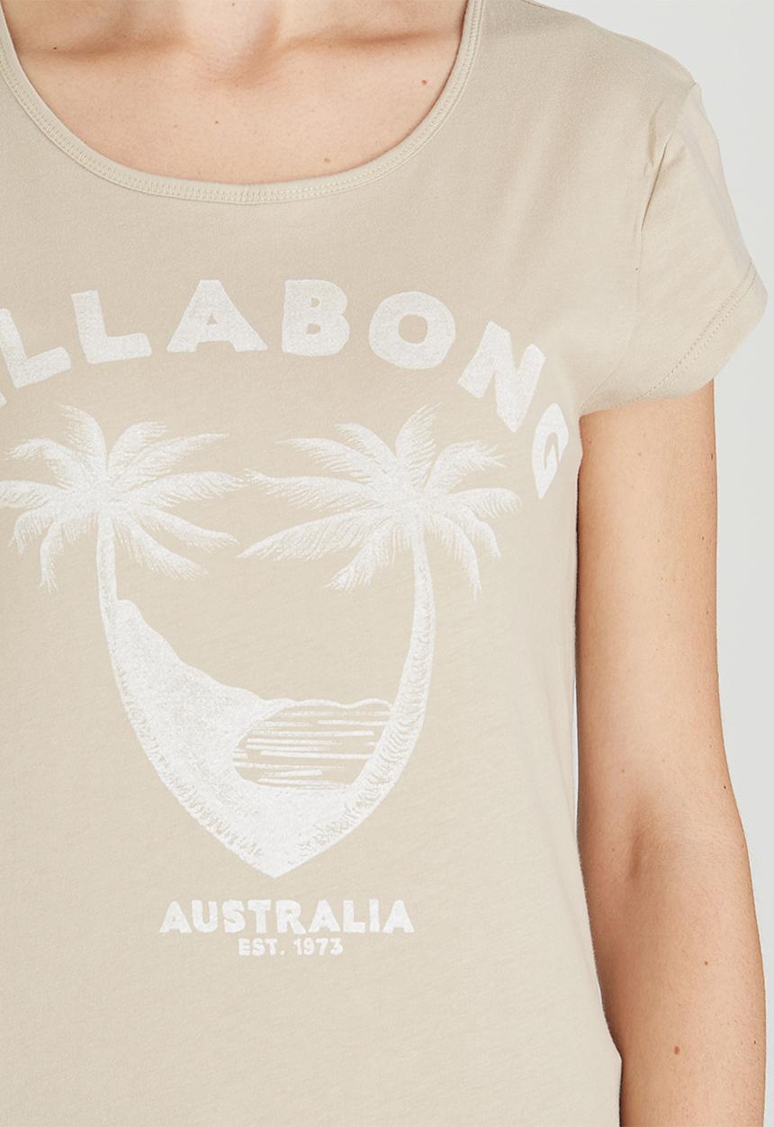 Billabong  - Beach Waves Staple Tee Stone