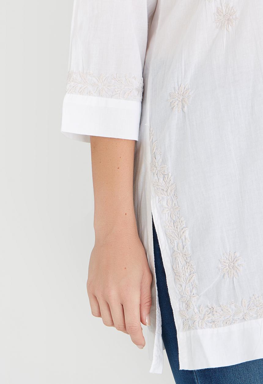 G Couture - Embroidered Tunic White