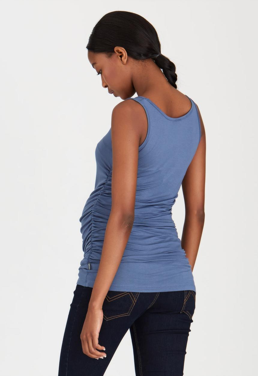 Cherry Melon - Side Gauge Tank Top Mid Blue