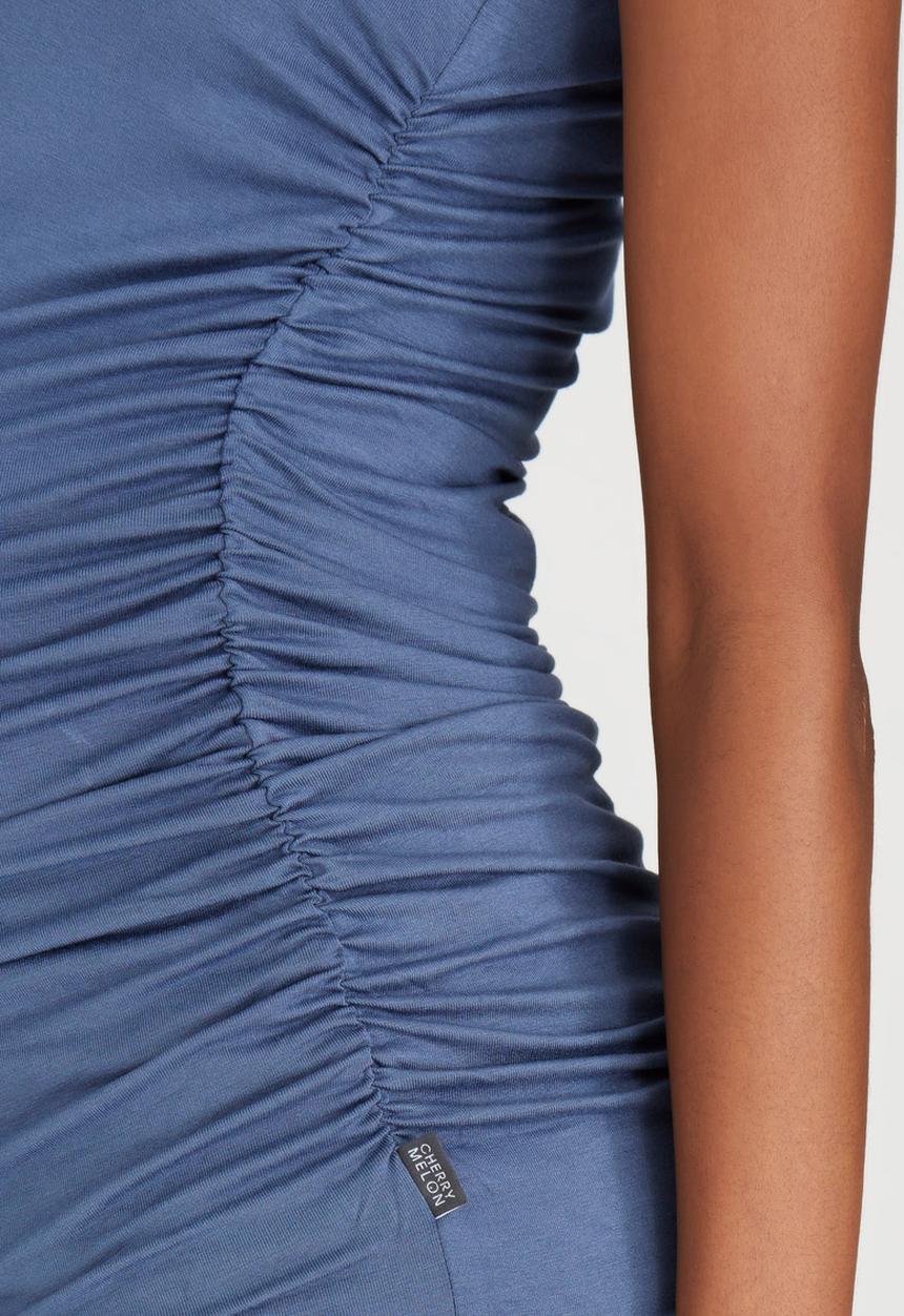 Cherry Melon - Side Gauge Tank Top Mid Blue