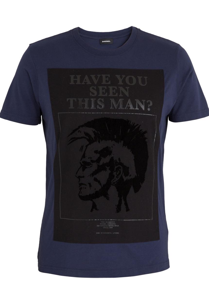 Diesel  - T-Joe Stone Wash T Shirt Navy