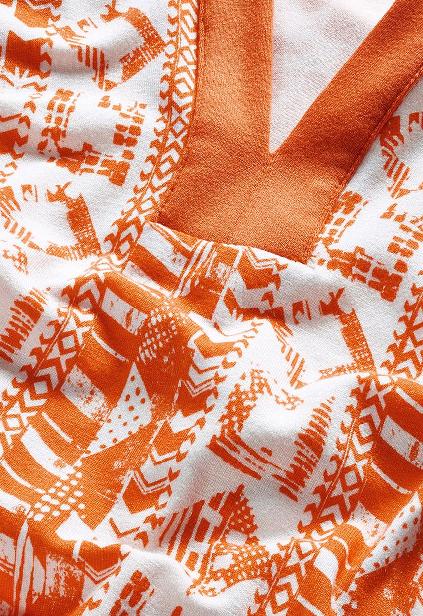 Next - Notch-neck Tunic Orange
