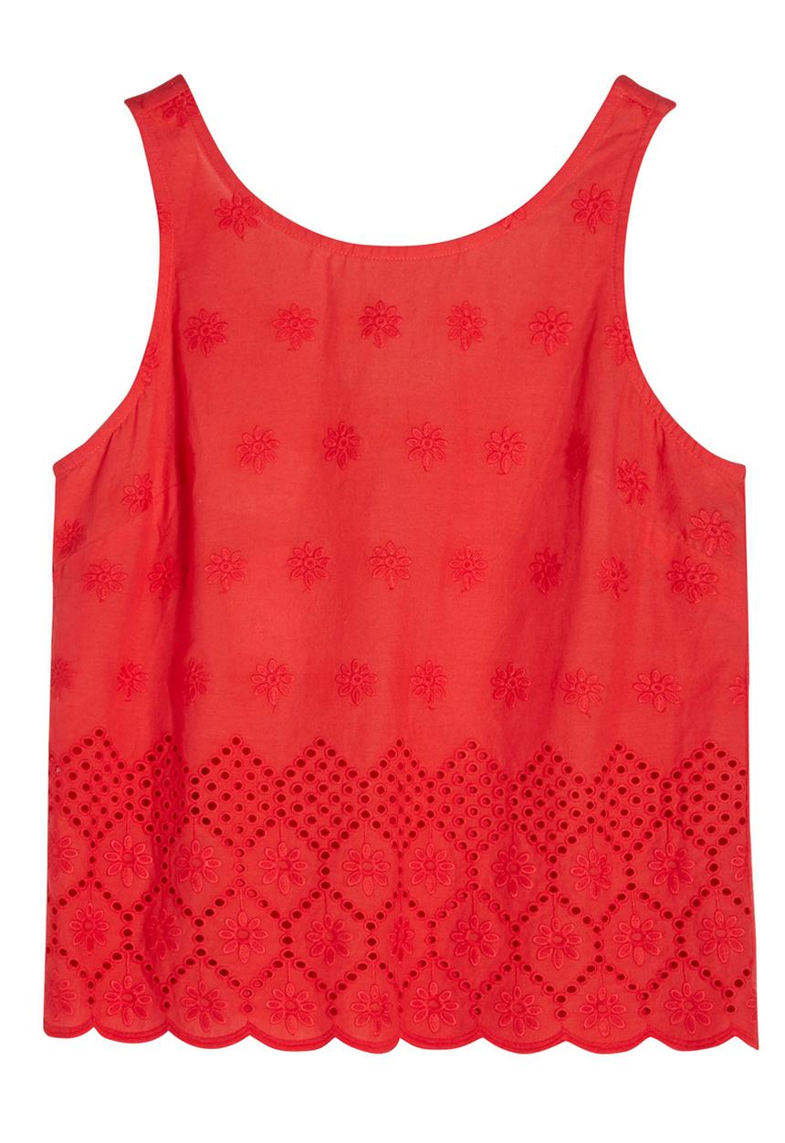 Next - Scallop-hem Cami Red