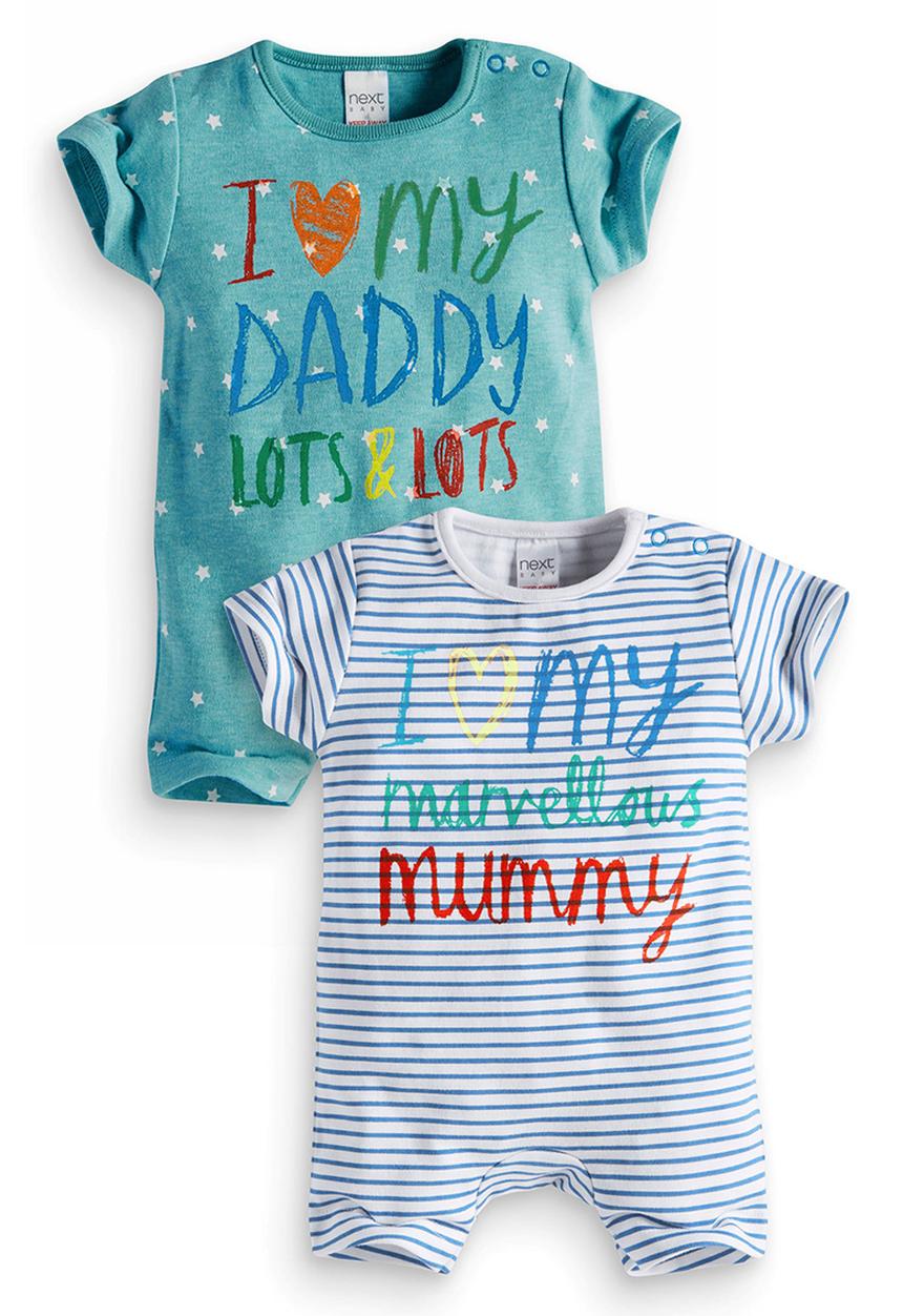 Next - 2-Pack Babygro Multi-colour