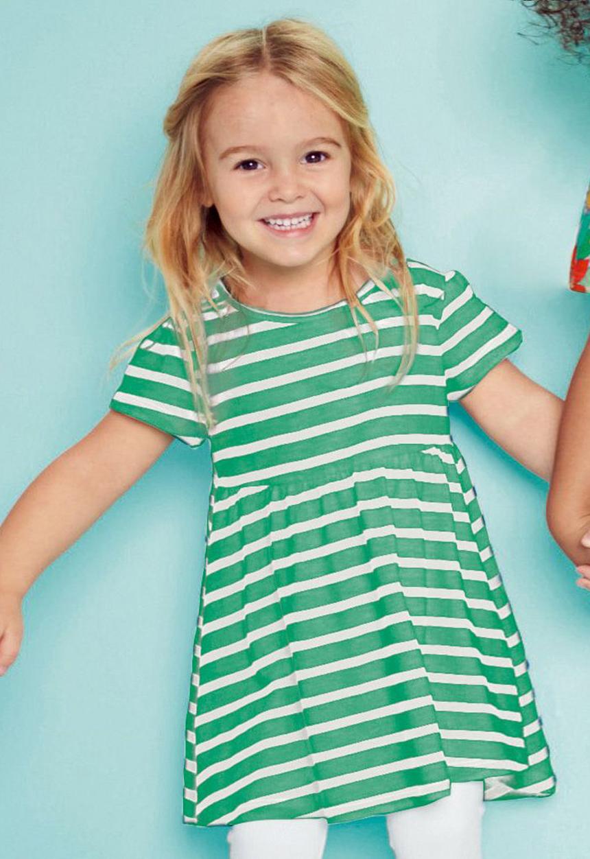 Next - Striped Tunic Dress Mid Green