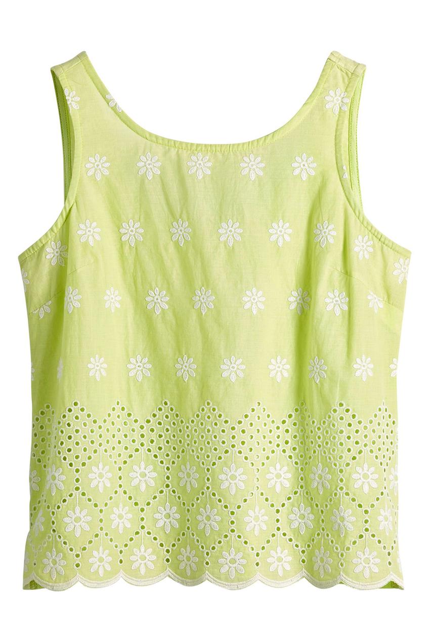 Next - Scallop Hem Cami Yellow Yellow and White