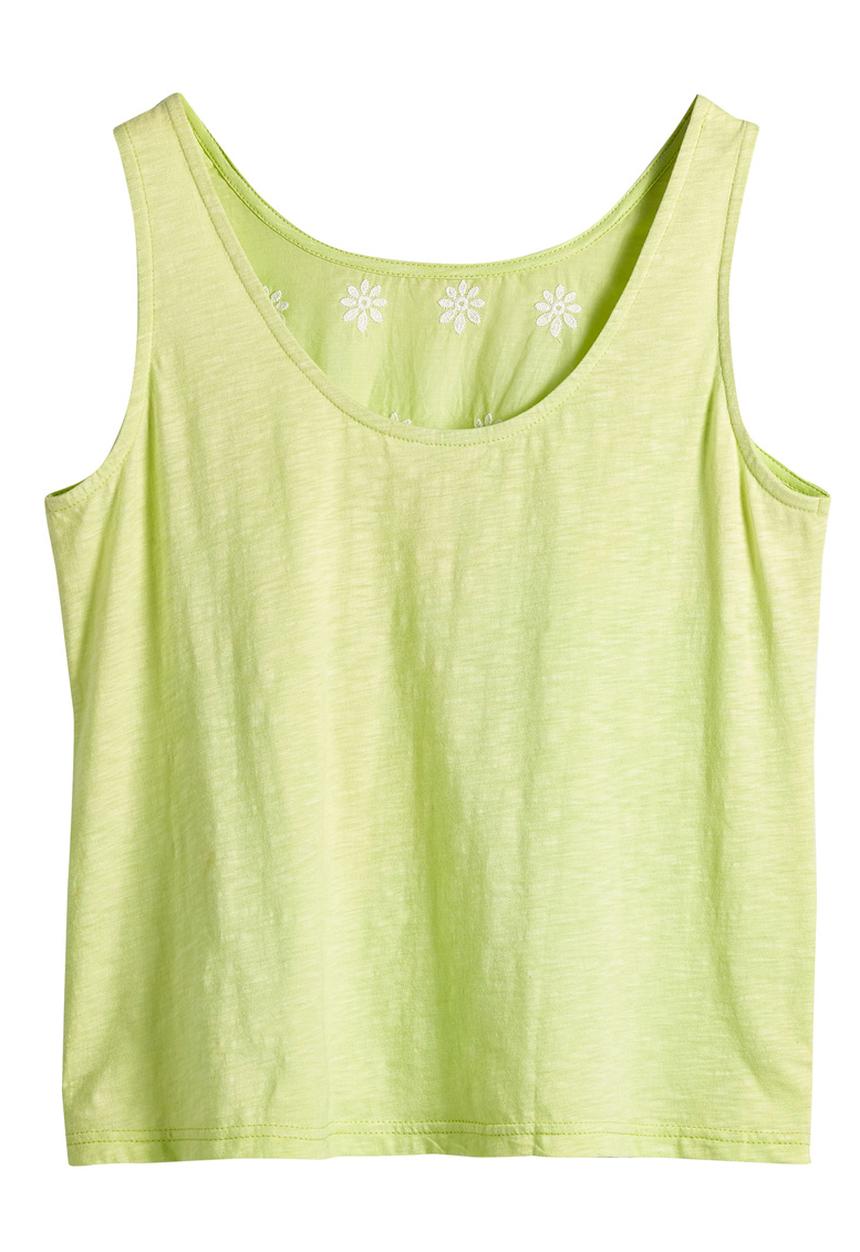 Next - Scallop Hem Cami Yellow Yellow and White