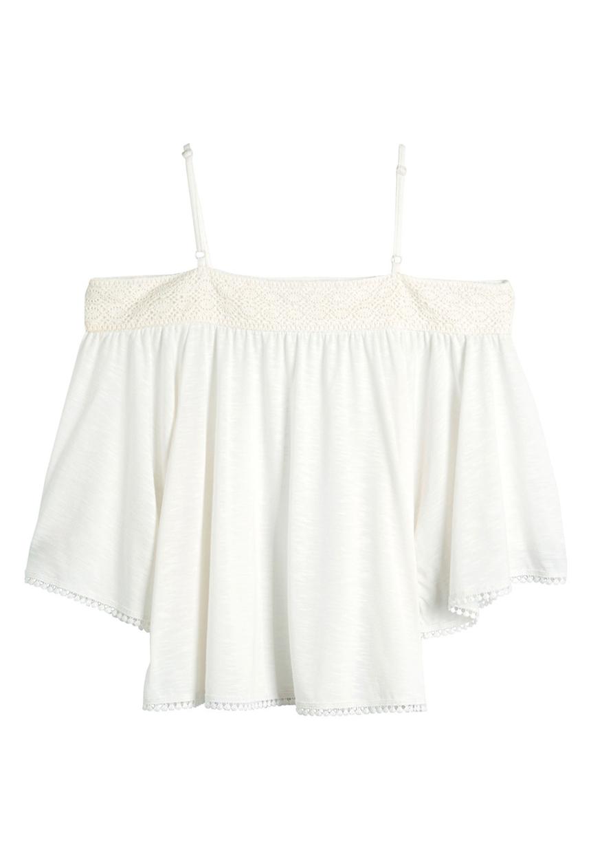 Next - Off-the-shoulder Lace Top Milk