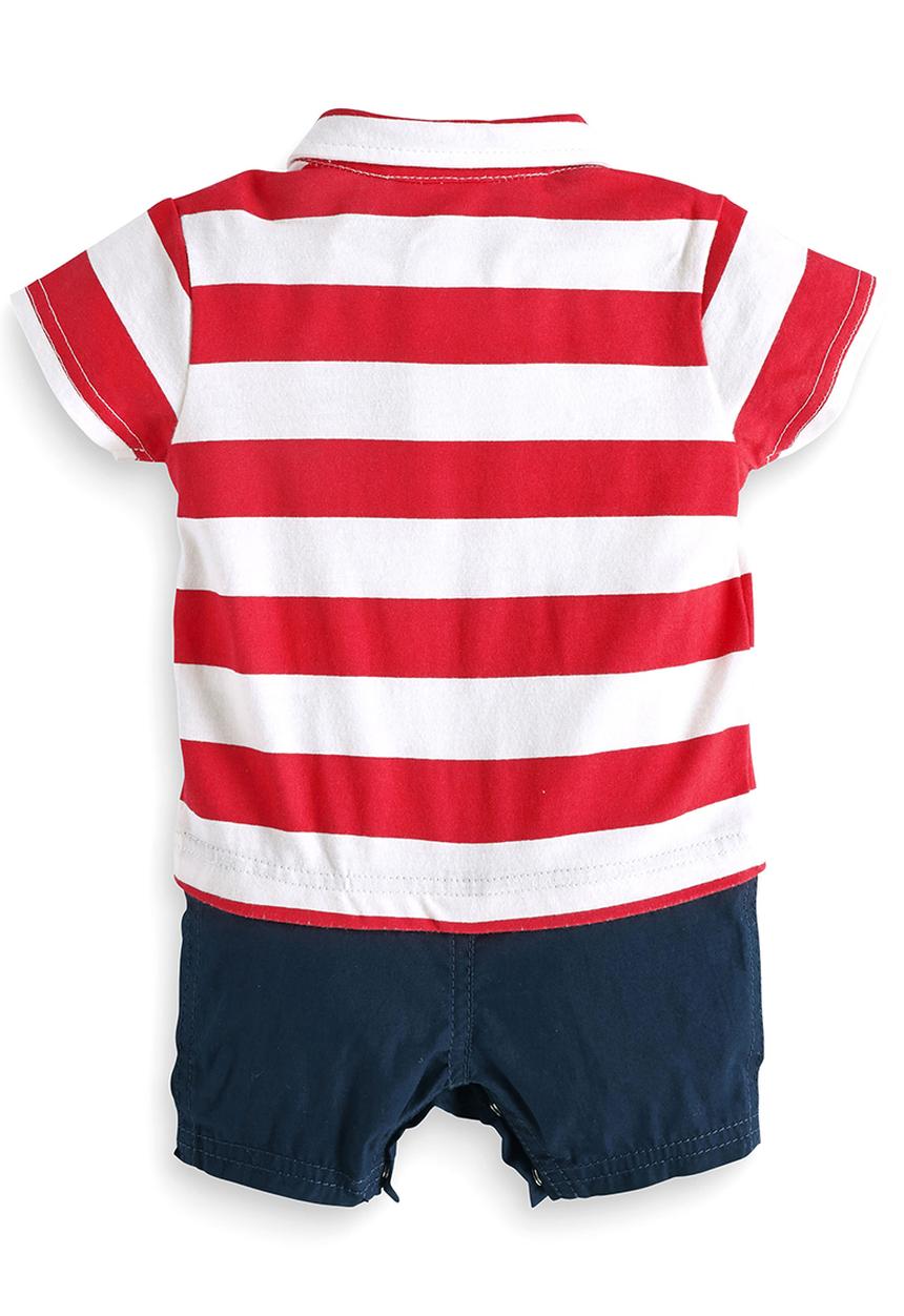 Next - Polo Shirt Romper Multi-colour